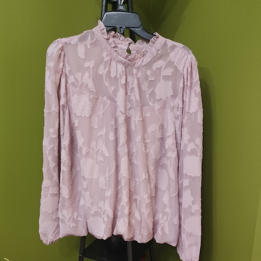 Elegant Pink Floral Women's Top
